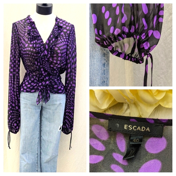 Escada Tops - 💖 Beautiful Escada silk blouse like New 💖